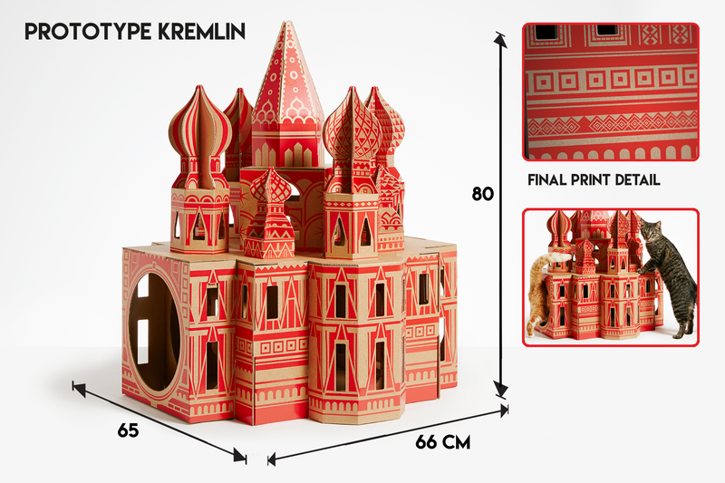 Illustration for article titled How Long Will It Take Your Furball to Shred One of These Incredible Cardboard Cathouses?